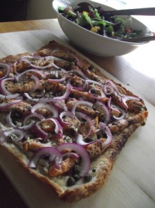 Salmon and Caper Flat Bread