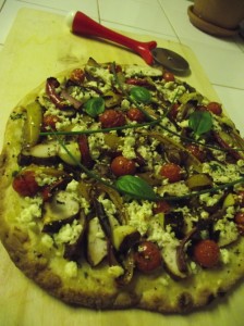 Balsamic Roasted Vegetables on Flat Bread