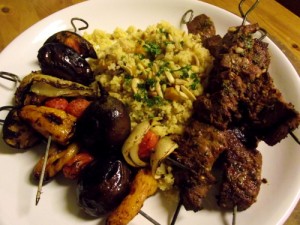 Moroccan Beef Kebabs with Fruit & Nut Cous Cous