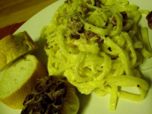 Easy Carbonara with Pancetta