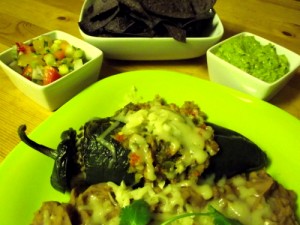 Stuffed Poblano Peppers - Chili Relleno