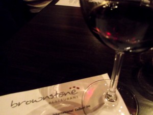 The Brownstone tasting menu & wine